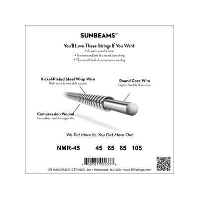 DR Strings NMR-45 Sunbeam Bass Medium 45-105 image 2