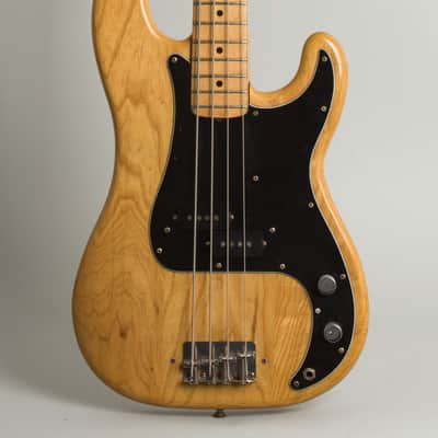Fender Precision Bass Solid Body Electric Bass Guitar (1980), ser. #S901348, black gig bag case. image 3