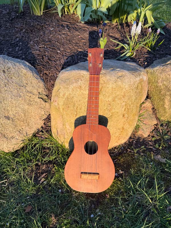 Vintage 1950s–Early 1960s Kamaka Gold Label Solid Hawaiian Koa Soprano Ukulele – All Original, Original Finish, Rich Patina, Family Hawaii Provenance image 1