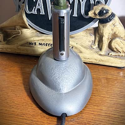 Vintage 1950's Shure CR20SLJ Microphone w/PTT grip & EV S36 stand, works strong image 6