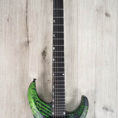 ESP USA Horizon-II Guitar, Ebony Fretboard, EMG 81X / 85X Pickups, Alien Blood Splatter image 4