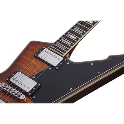 Schecter E-1 Custom Special Edition Guitar - Vintage Sunburst image 8