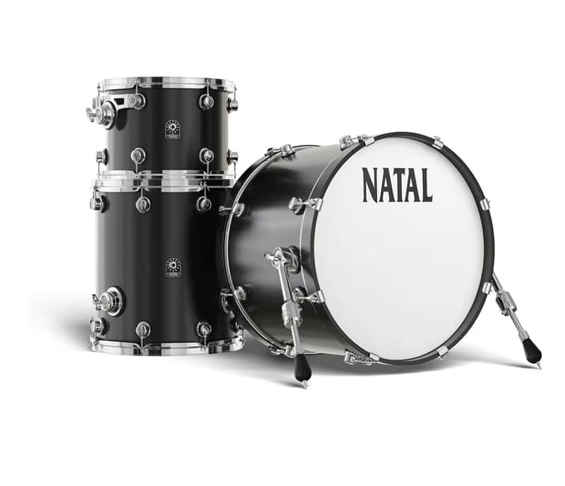 Natal Original maple bebop kit w/ 18” kick Matte black | Reverb