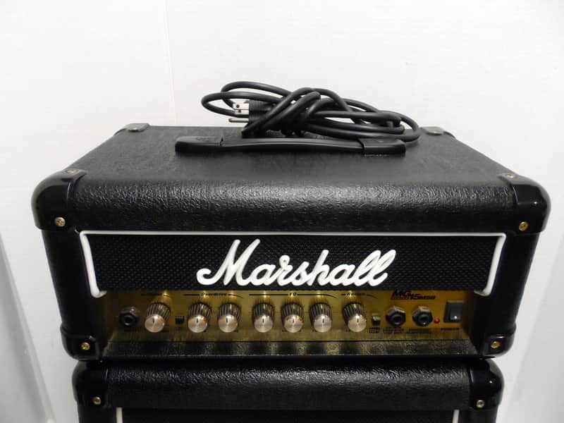 Marshall MG15MSII MG15 MSII LEAD MG 15 Watt Guitar Head Cab Amp Amplifier MINI MICRO Stack Vintage image 1