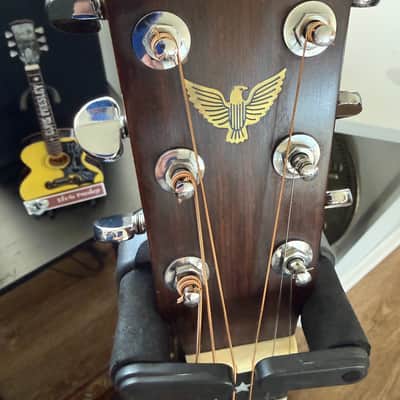 Martin D-76 CF Martin Bi-Centennial Guitar 1976 - Three-piece Rosewood back, herringbone backstrips, rosette soundhole, thirteen pearl stars in ebony fingerboard, and pearl eagle in headstock. image 19