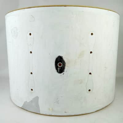 *Slingerland 14x20" Vintage 80s 5Ply Chrome-Wood COW White Paint Bass Drum Shell image 1