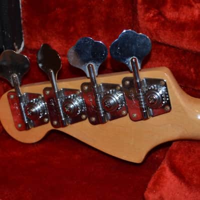 vintage 1970's fender precision bass guitar, has been modded. image 13