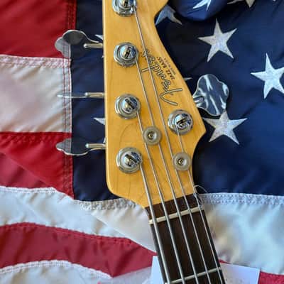 2015 Fender American Standard Jazz Bass V - Olympic White image 9