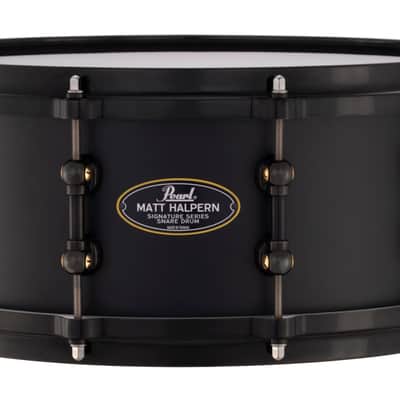 Pearl Matt Halpern 14x6" Black-on-Brass Powder-Coat Kit Snare Drum WorldShip NEW | Authorized Dealer image 13