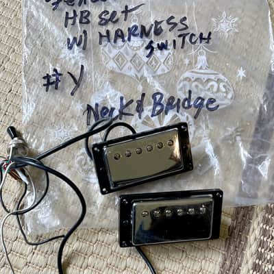 Fender Chrome Humbucker Set w/ switch harness image 1