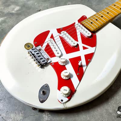 Jack's Guitarcheology "Bed Pan Halen's Frankensh*t" Toilet Seat Electric Guitar (2021 White Relic) image 3