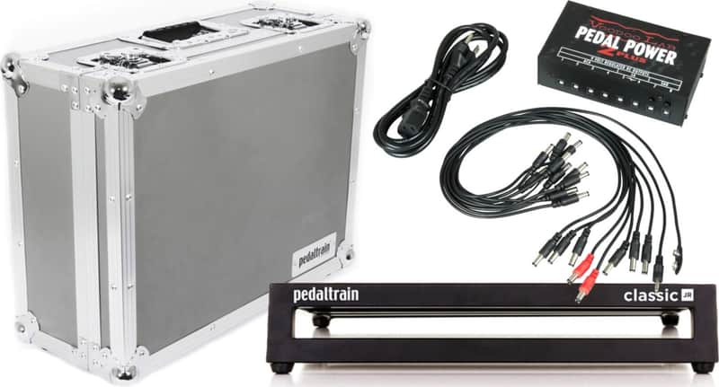 Pedaltrain Classic JR 4-RAIL, 18" x 12.5" PEDALBOARD w/Tour Case and Voodoo Lab Pedal Power 2 Plus Power Supply image 1