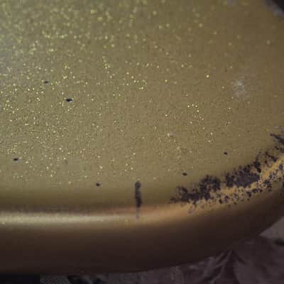 American Fender Jazzmaster Relic  Custom  Nitro Gold Sparkle G&G Case image 4