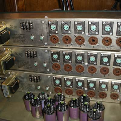 Altec 1599A (serviced) discrete 6 channel mixer with four 1588B plug in transformer mic preamp modules, 1970s - Dallas area image 6