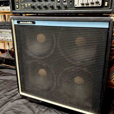 1978 Vintage Acoustic Control Corp Model 330 Head & Model 403 4x12 Cabinet Stack - 1970s Blue-Face Solid State Powerhouse image 2