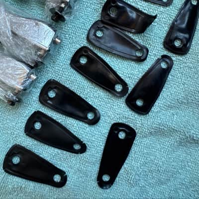 Premier Lot of 6 Tom Drum Lugs + Mounting Screws - Long Version 90s - Chrome image 9