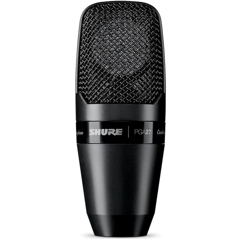 Shure PGA27 Condenser Microphone - Large-Diaphragm Side-Address Mic for Vocal/Acoustic Recording and Live Performance, with Cardioid Pick-up Pattern, Shock Mount and Carrying Case, No Cable (PGA27-LC) image 1