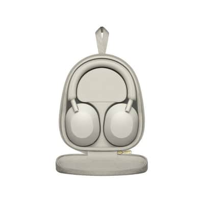 Sony WH-1000XM5 Wireless Noise Canceling Over-Ear Headphones (Silver) with Knox Gear 4-Port USB 3.0 Hub and Alloy Headphone Stand Bundle (3 Items) image 8