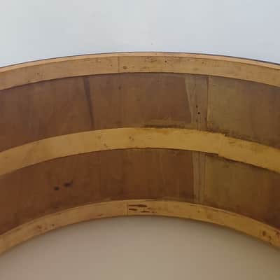 Leedy 12x24"Bass Drum Vintage 30s Elkhart,IN Era Mahogany/Poplar+3 Maple ReRings image 9