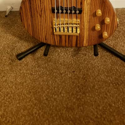 Will Rose Designs Custom 6 string bass - Clear Natural Zebrawood image 5