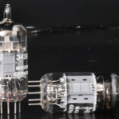 2x1960's Siemens E83CC/12AX7 Ring Getter Made in Germany Amplitrex Tested Tube image 5