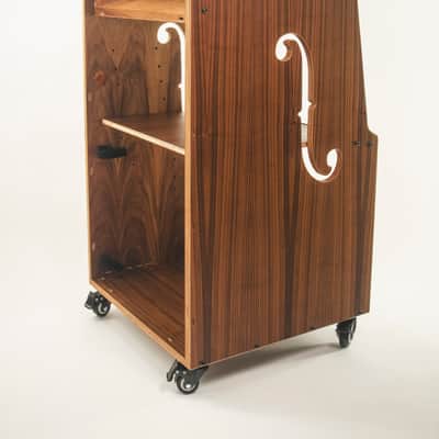 COMRADE 14u sidecar audio rack - Walnut hardwood - home recording - 10u 20u image 9