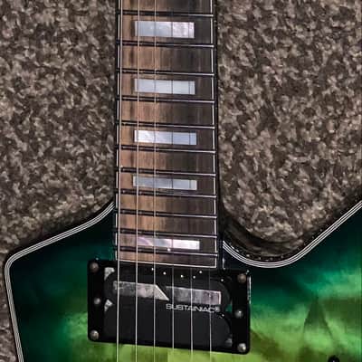 Schecter E-1 FR S Sustainiac Green Burst electric guitar sustainiac Floyd rose ohsc image 7