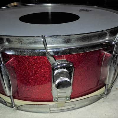 Crown Snare 6 lug 14" x 5 1/2" 1960's Sparkle Red image 5