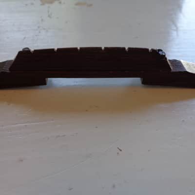 Archtop Guitar Bridge - Low Profile - Vintage Kay Harmony Airline - Rosewood image 2