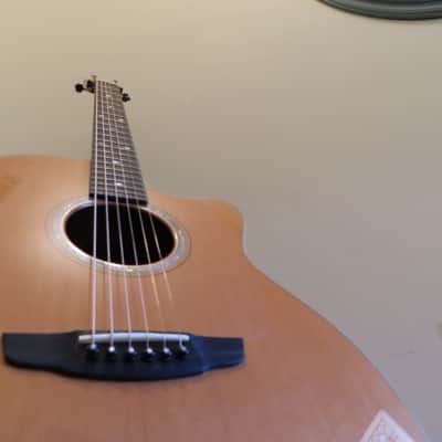Goodall master Cedar/ AAA Claro Walnut Concert Jumbo Cutaway, with case. image 6