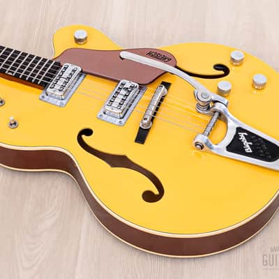 2004 Gretsch G6118T-120 Anniversary Bamboo Yellow w/ TV Jones Classic FilterTron, Bigsby & Case image 10