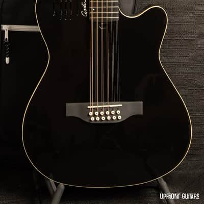 Godin A12 Black HG SF 12-String Electric Guitar w/Gig Bag image 2