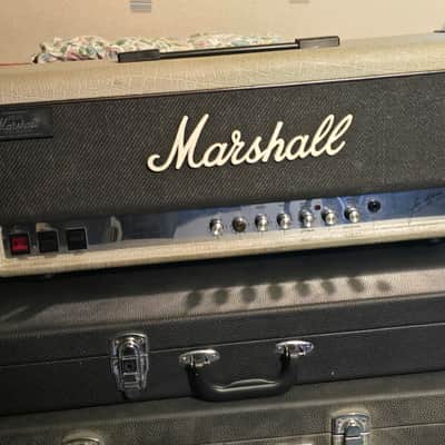 Marshall JCM25/50 "Silver Jubilee" Model 2550 2-Channel 50-Watt Guitar Amp Head 1987 - 1988 - Silver image 10