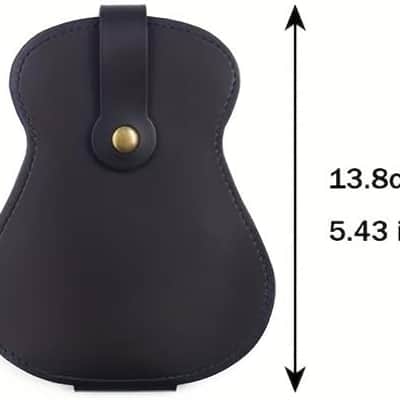 Leather Guitar Pick Holder Case,Handmade PU Leather Guitar Plectrum Holder with 18 Slots for Guitar Picks (green) image 2