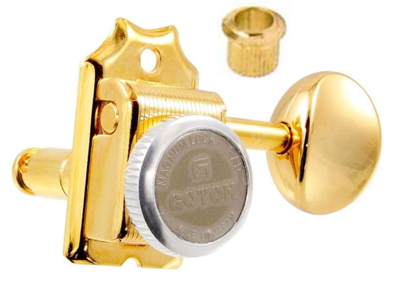 Gotoh Set of 6  SD91-MGT 6-in-line Vintage Style Locking Tuners - Gold image 1