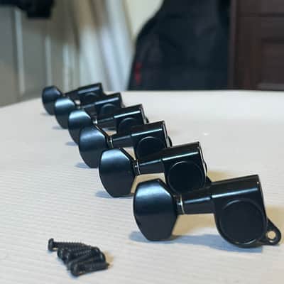 2020's Kramer Nightswan Baretta Series GOTOH Style 6 In Line LH Black Tuners Tuning Pegs image 3