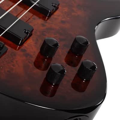 Schecter 3972-SHC C-5 Standard 5 String RH Electric Bass - Tobacco Burl image 9