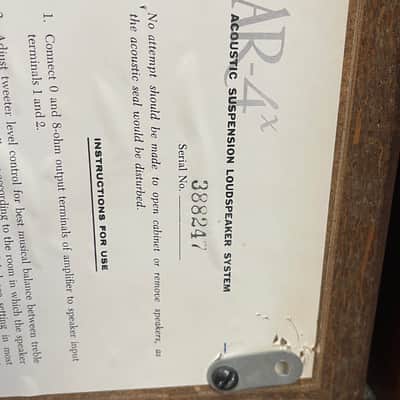Acoustic Research Vintage AR-4X Acoustic suspension loudspeaker system image 15
