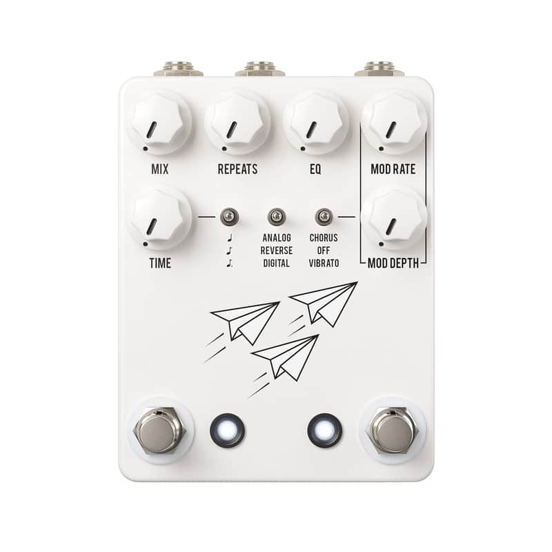 JHS Pedals Flight Delay Reverse Analog Digital Chorus Vibrato White | Reverb