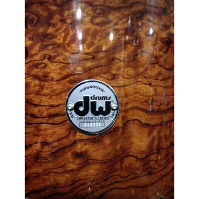 DW Collectors Series Exotic 5 Piece Shell Kit- Bubinga Pomele/Natural Candy Black Burst image 4