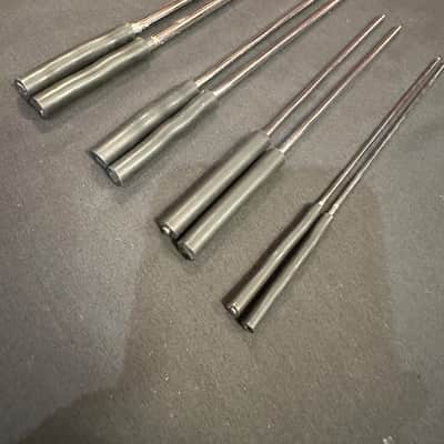 Triangle Beater Set, Homemade, 8 Piece (4 Pairs), 8" Length, w/Handmade Leather Case-EXCELLENT image 11