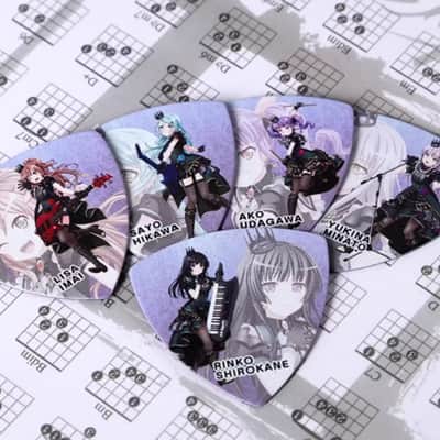 ESP x BanG Dream! Roselia Ver.4 Character Guitar/Bass Pick Set (5 Picks) image 2