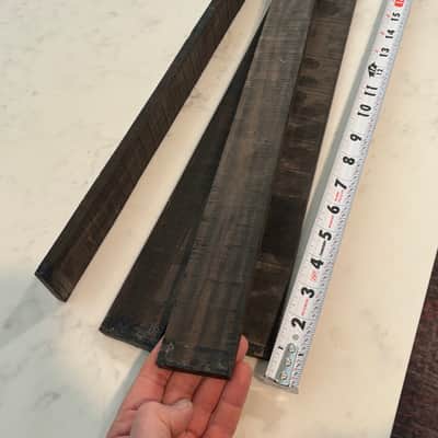 Gaboon Ebony cut by Rickenbacker Fretboard Blank 1965 - Black / figured image 3