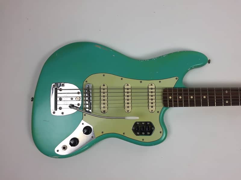 Fender Pawn Shop Bass VI 2012 - Nitro Refin Seafoam Green image 1