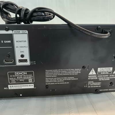Denon Denon AVR-S530BT 5.2-channel home theater receiver with Bluetooth 2010 - Black metal cabinet image 4