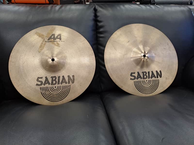 Sabian 14" AA Regular Hi-Hat Cymbals (Pair) 1982 - 1984 - Brilliant image 1