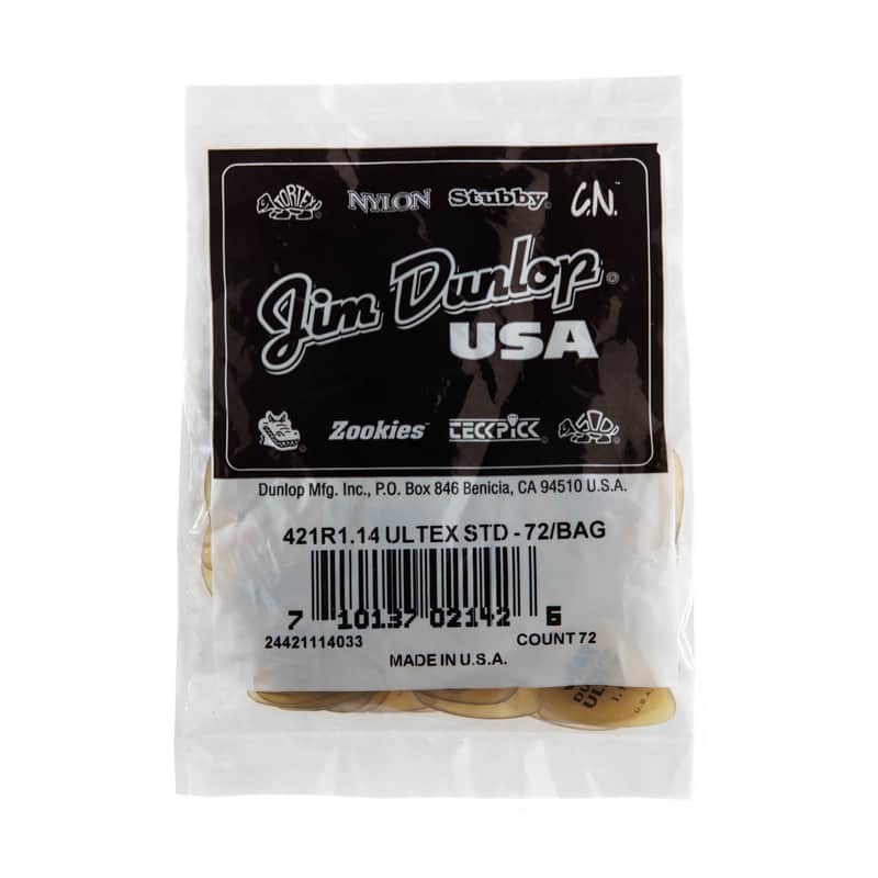 Dunlop 421R1.14 Ultex® Standard Guitar Picks 72 Picks image 1