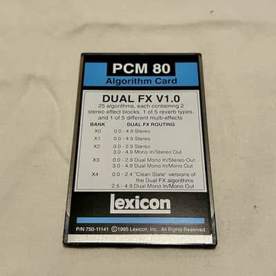 Lexicon PCM80 Digital Reverb / Effects Processor — Excellent Condition, Fully Functional + Dual FX V1.0 Algorithm Card Included image 8