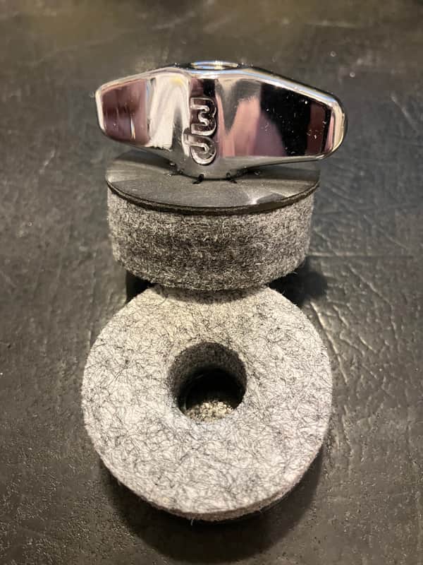 DW SM2231 Cymbal Stand Wing Nut Felt 2025 - chrome image 1