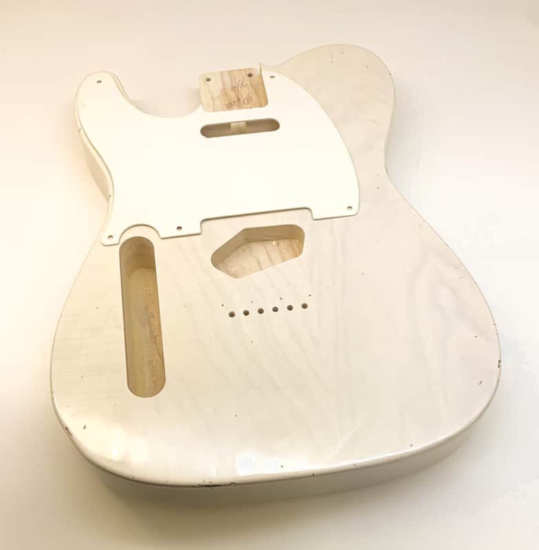 4lbs 2oz BloomDoom Nitro Lacquer Aged Relic White Blonde LEFTY T-Style Vintage Guitar Body image 1